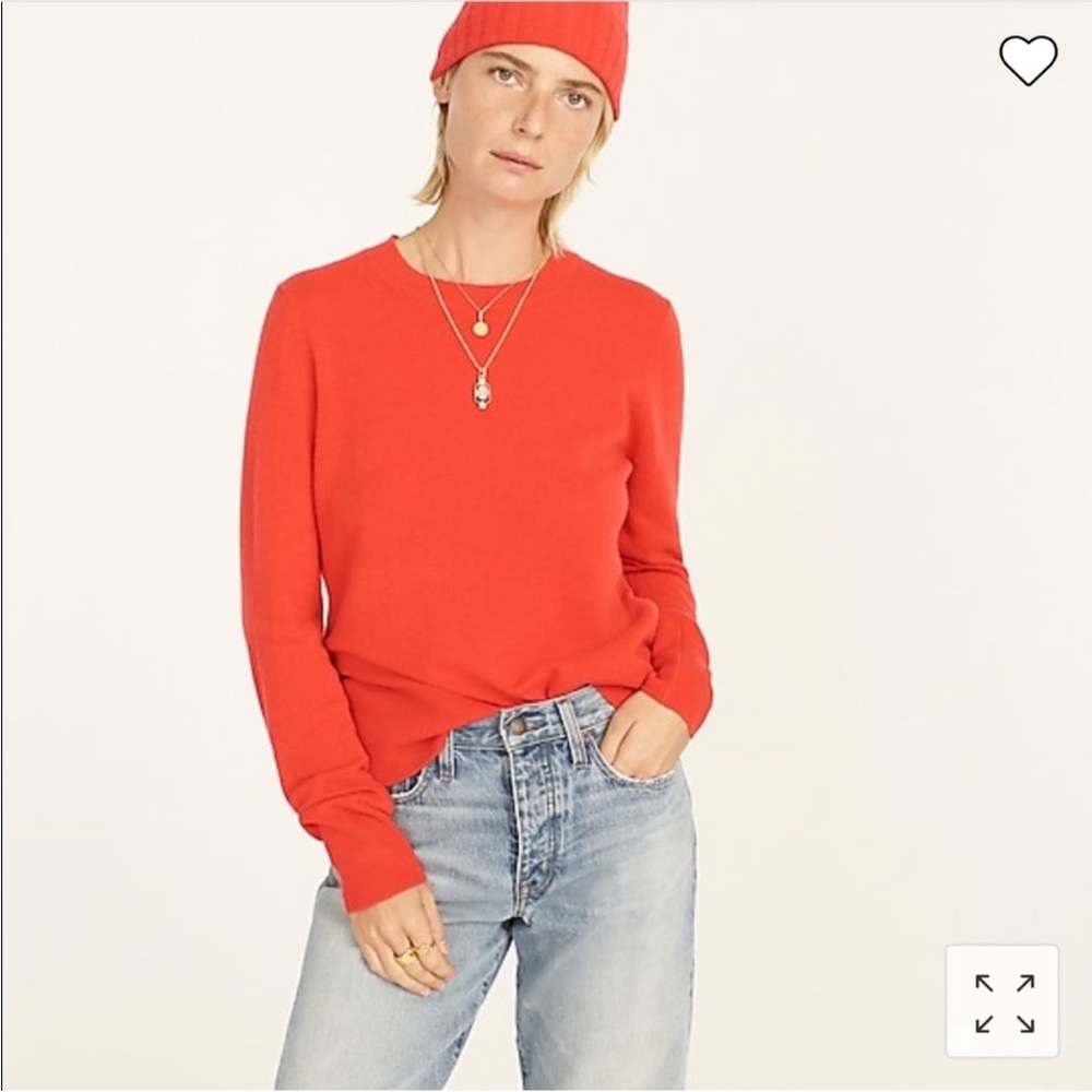 J. Crew Classic Red Cashmere Sweater